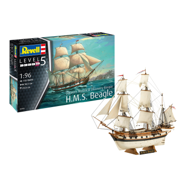 KIT PARA MONTAR REVELL HMS BEAGLE 1/96 178 PEÇAS REV 05458